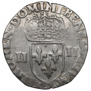 France/Poland, Henri III, 1/4 ecu 1587, Rennes