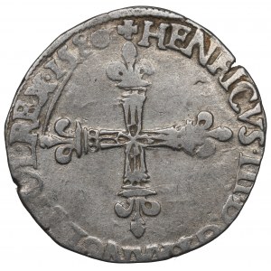 France/Poland, Henri III, 1/4 ecu 1587, Rennes