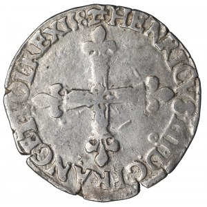 France/Poland, Henri III, 1/4 ecu 1588, Nantes