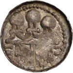 Bolesław II Śmiały (1058-80), Kraków, denar królewski, KRZYŻ przy głowie - RZADKOŚĆ