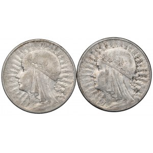 II RP, Zestaw 10 złotych 1932 Głowa kobiety
