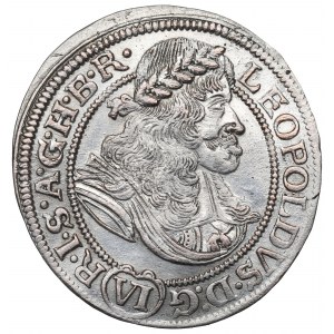 Schlesien under Habsburg, Leopold I, 6 kreuzer 1674, Breslau