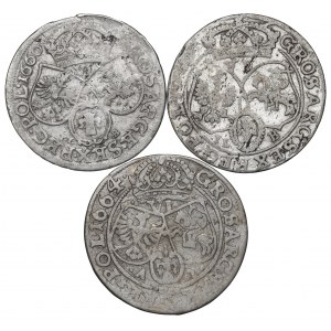 John II Casimir, Lot of 6 groschen