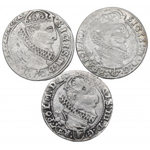 Sigismund III, Lot of 6 groschen
