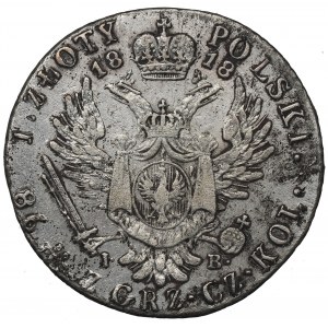 Kingdom of Poland, Alexander I, 1 zloty 1818 IB