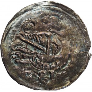Bolesław IV Kędzierzawy (1146-73), Kraków, denar, PTAK i głowa - RZADKI