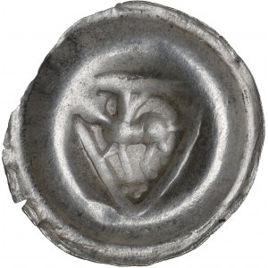 Pomorze Wschodnie, Sambor II Tczewski (1217-1278), brakteat, gryf na tarczy - PIĘKNY