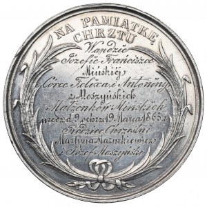 1863 Zabór rosyjski, Aleksander II, Medal chrzcielny - Herkner