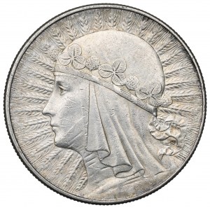 II Republic of Poland, 10 zlotych 1932, Women's Head, London