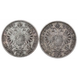 Austria, Zestaw 1 floren 1886-89