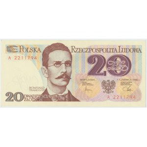 People's Republic of Poland, 20 gold 1982 A