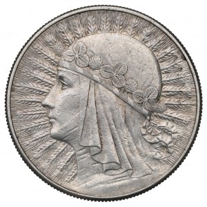 II Republic of Poland, 10 zlotych 1932, Women's Head, London