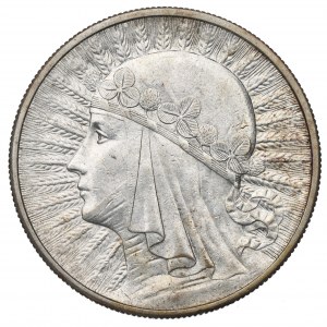 II Republic of Poland, 10 zlotych 1932, Women`s Head, London