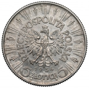 II Republic of Poland, 5 zloty 1934 Pilsudski