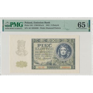GG, 5 Oro 1941 AE - PMG 65EPQ