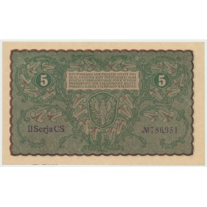 II RP, 5 marek polskich 1919 II SERIA CS