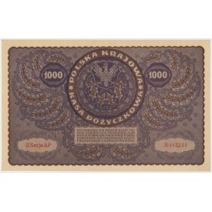 II RP, 1000 marek polskich 1919 II SERJA AP