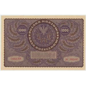II RP, 1000 marek polskich 1919 I SERJA BN