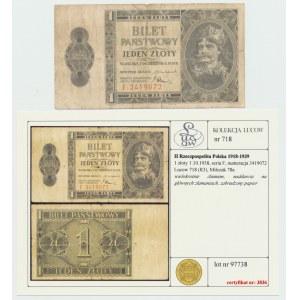 II RP, 1 złoty 1938 F - Ex Lucow
