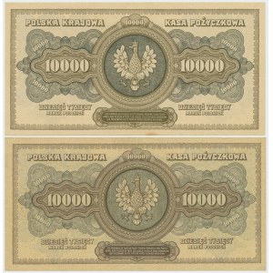 II RP, 10.000 marek 1922 - Zestaw 2 egz.