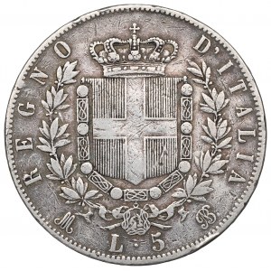 Italy, 5 lira 1872