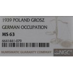 GG, 1 grosz 1939 - NGC MS63