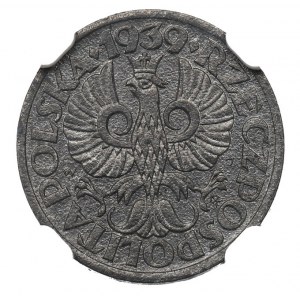 GG, 1 grosz 1939 - NGC MS65