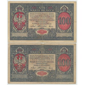 GG, 100 mkp 1916 Jenerał i Generał - Zestaw 2 egz.