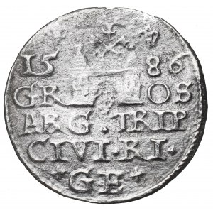 Stephen Bathory, 3 groschen 1586, Riga