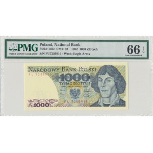 PRL, 1000 złotych 1982 FU - PMG 66EPQ