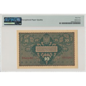 II RP, 10 marek polskich 1919 II Serja BG - PMG 64EPQ