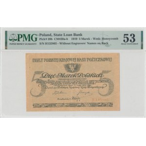 II RP, 5 marek polskich 1919 H - PMG 53