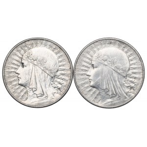 II RP, Zestaw 10 złotych 1932-33 Głowa kobiety