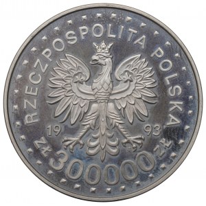 III RP, 300.000 złotych 1993 - 50 rocznica Powstania w Getcie Warszawskim - Próba Ni