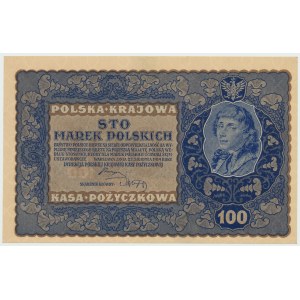 II RP, 100 marek polskich 1919 IG Serja G