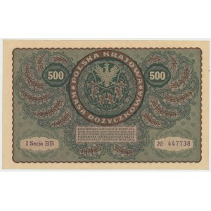II RP, 500 marek polskich 1919 I Serja BB