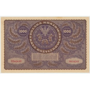II RP, 1000 marek polskich 1919 II SERJA AE