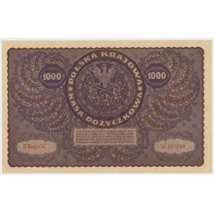 II RP, 1000 marek polskich 1919 II SERJA W
