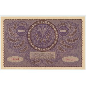 II RP, 1000 marek polskich 1919 II SERJA K