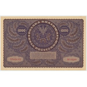 II RP, 1000 marek polskich 1919 II SERJA AB
