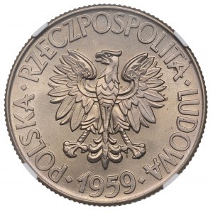 PRL, 10 złotych 1959 Kościuszko - NGC MS65