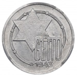 Litzmannstadt Ghetto, 10 mark 1943 - PCGS UNC Details