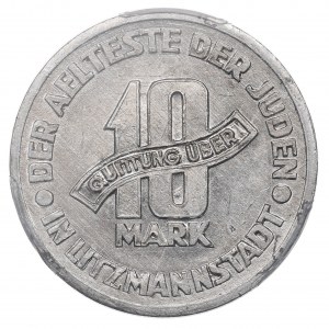 Litzmannstadt Ghetto, 10 mark 1943 - PCGS UNC Details