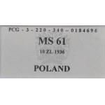 II Republic of Poland, 10 zloty 1936 Pilsudski