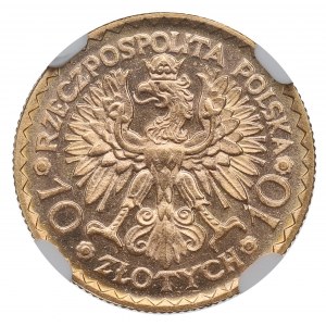 II Republic of Poland, 10 zloty 1925 - NGC MS64