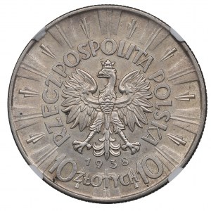 II Republic of Poland, 10 zloty 1938 Pilsudski - NGC AU58