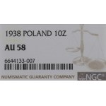II Republic of Poland, 10 zloty 1938 Pilsudski - NGC AU58