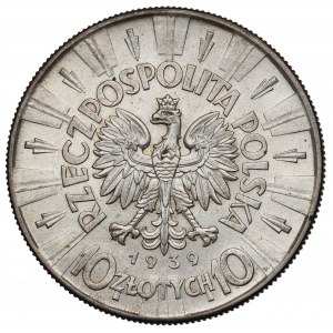 II Republic of Poland, 10 zloty 1939 Pilsudski