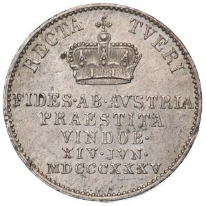 Austria, Ferdynand I, Żeton koronacyjny 1835, Wiedeń