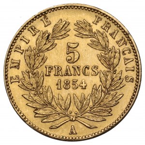 France, 5 francs 1854